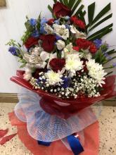 Patriotic wrapped bouquet
