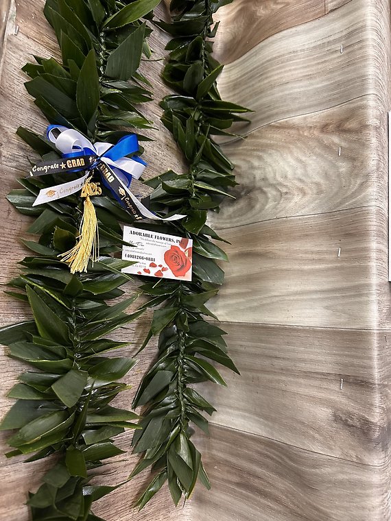 Graduation Stole T-Leaf Lei - Best wishes