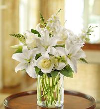Classic All White Arrangement for Sympathy