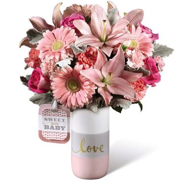The FTD&reg; Sweet Baby Girl&trade; Bouquet by Hallmark