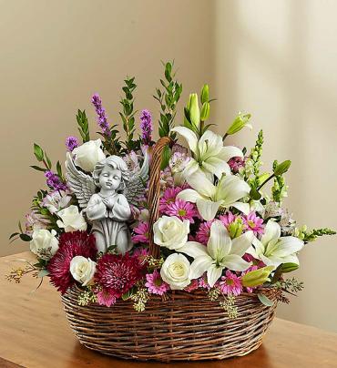 Heavenly Angel&trade; Lavender and White Basket