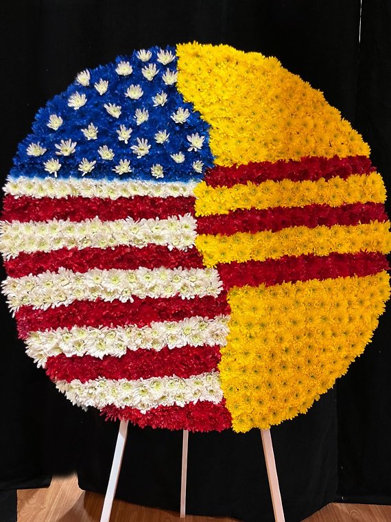 AMERICAN AND VIETNAMESE FLAGS