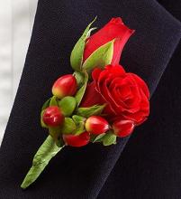 All Red Ring Bearer Boutonni&egrave;re