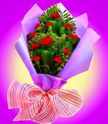 Carnations wrapped bouquet