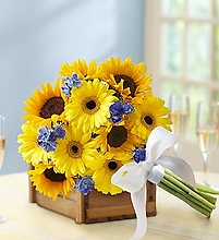 Country Wedding Deluxe Sunflower Mixed Bouquet